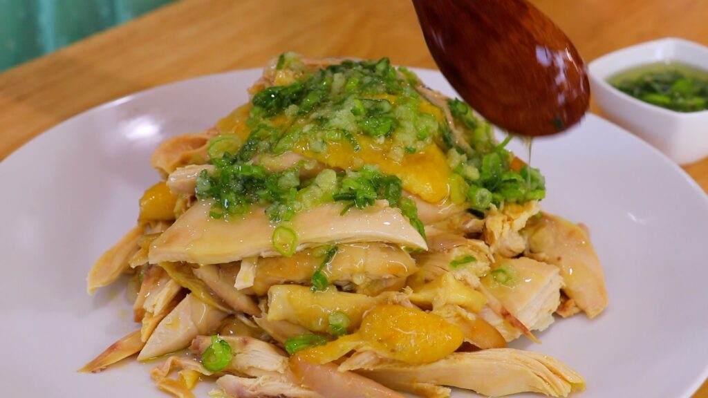 Chicken with Ginger Scallion 5. Serve