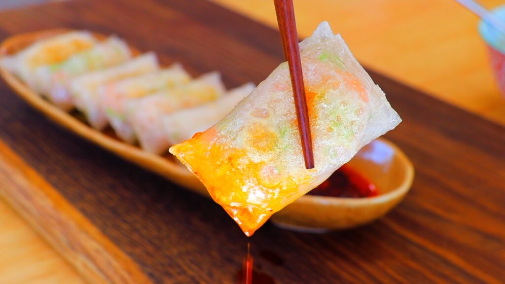 Shrimp Dumplings Rice Paper 5. Serve