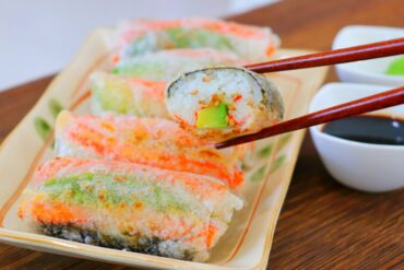 Crispy Rice Paper Sushi Rolls