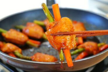Stuffed Chicken Wings with Teriyaki Sauce