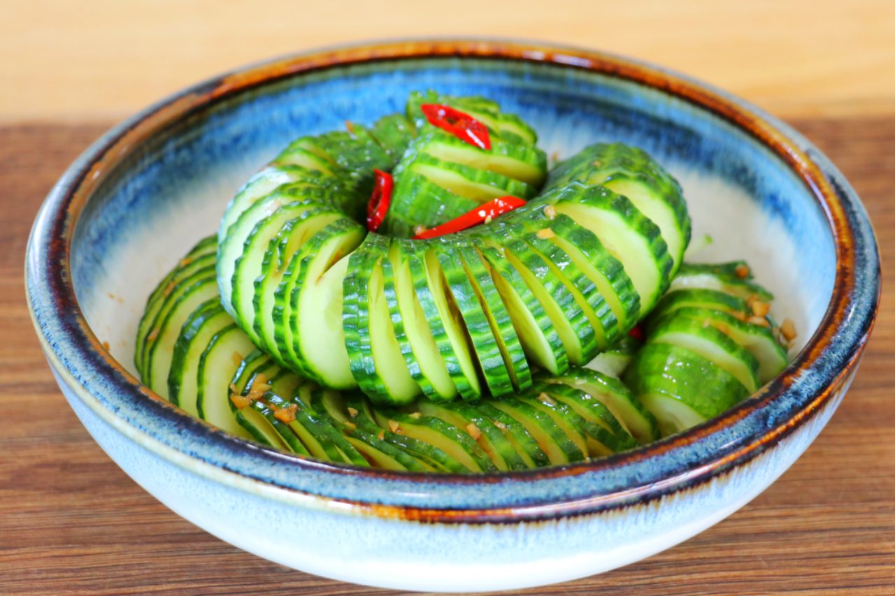 Spiral Cucumber Salad Recipe