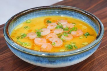 Silky Chinese Steamed Eggs with Shrimp