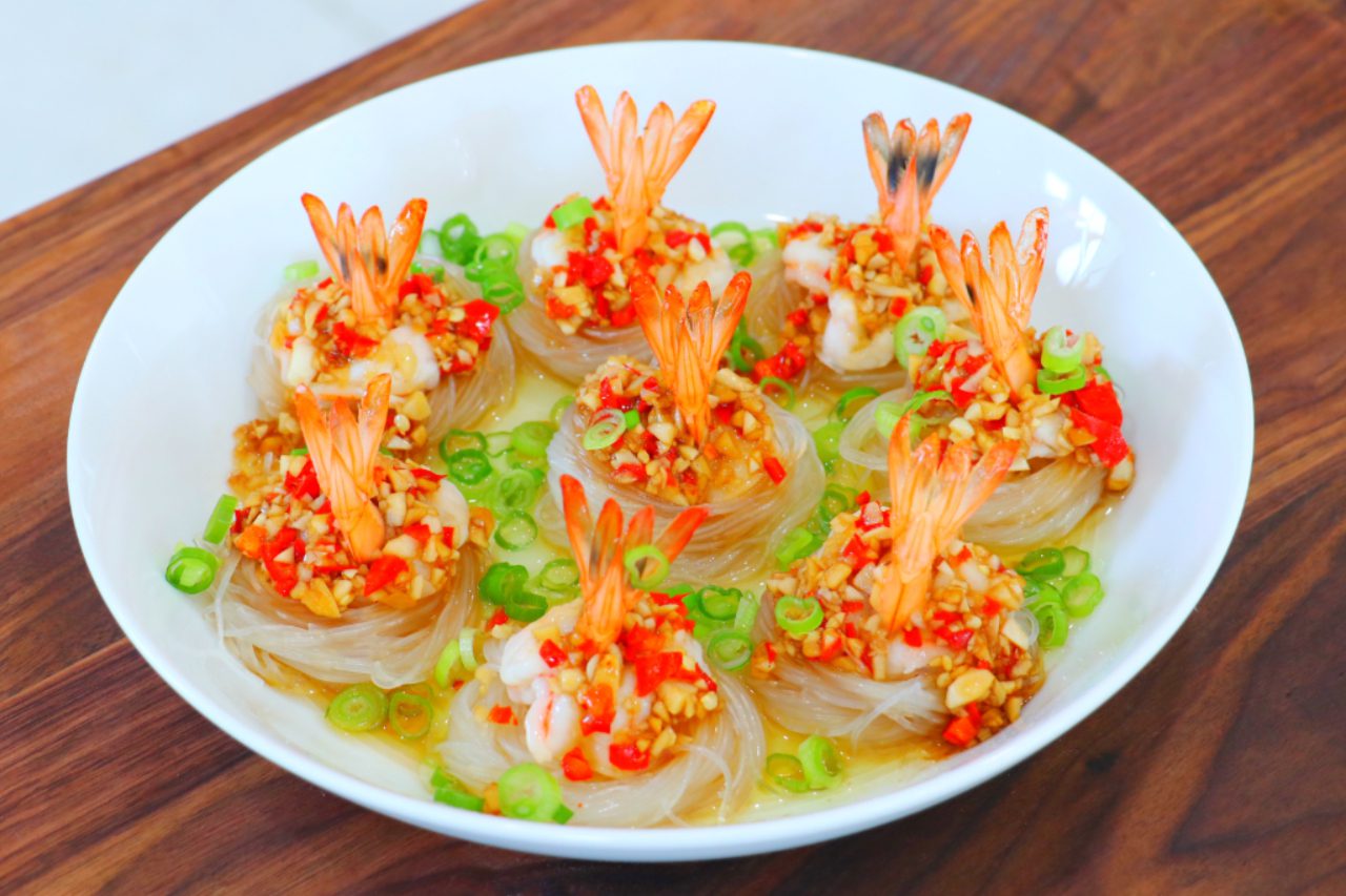 Steamed Shrimp w Glass Noodles