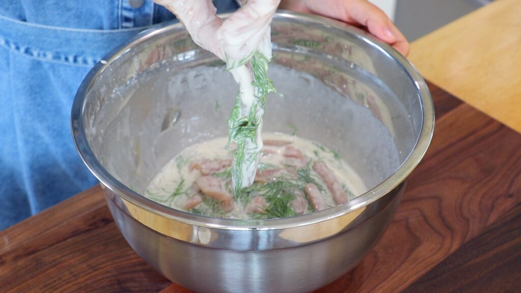 Crispy Pork with Dill 3. Dill & Pork