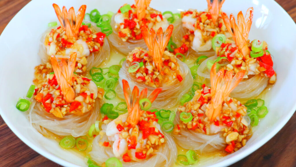 Steamed Shrimp w Glass Noodles YT 1