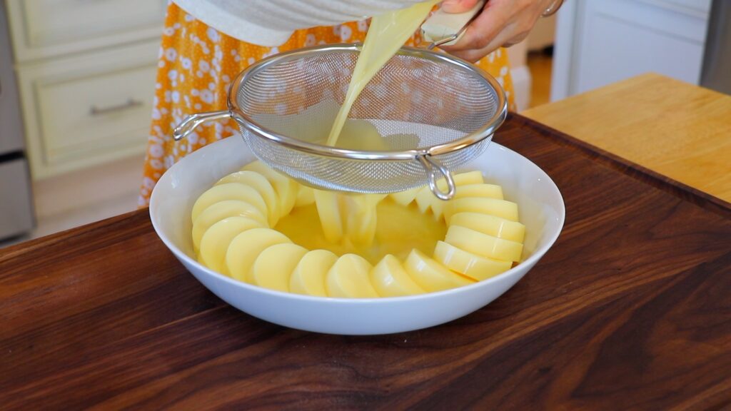 Steamed Eggs with Tofu 5. Strain