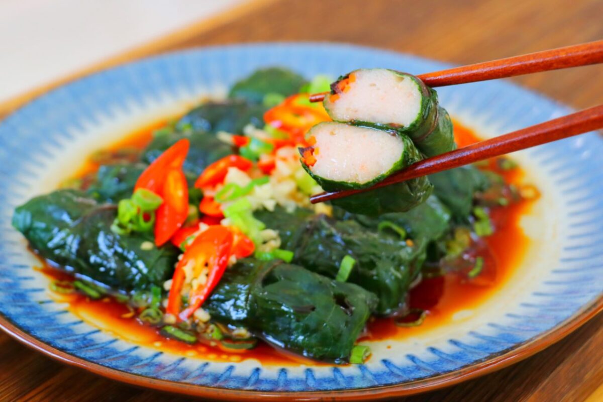 Swiss Chard Shrimp Rolls