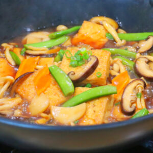 Braised Tofu with Mushrooms
