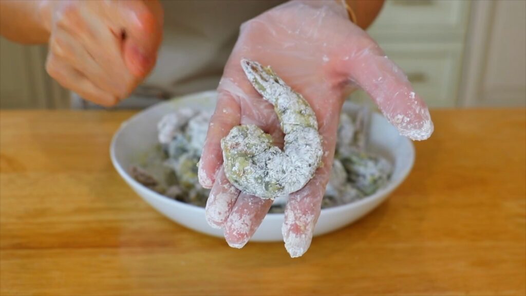 Salt and Pepper Shrimp 4. Coat