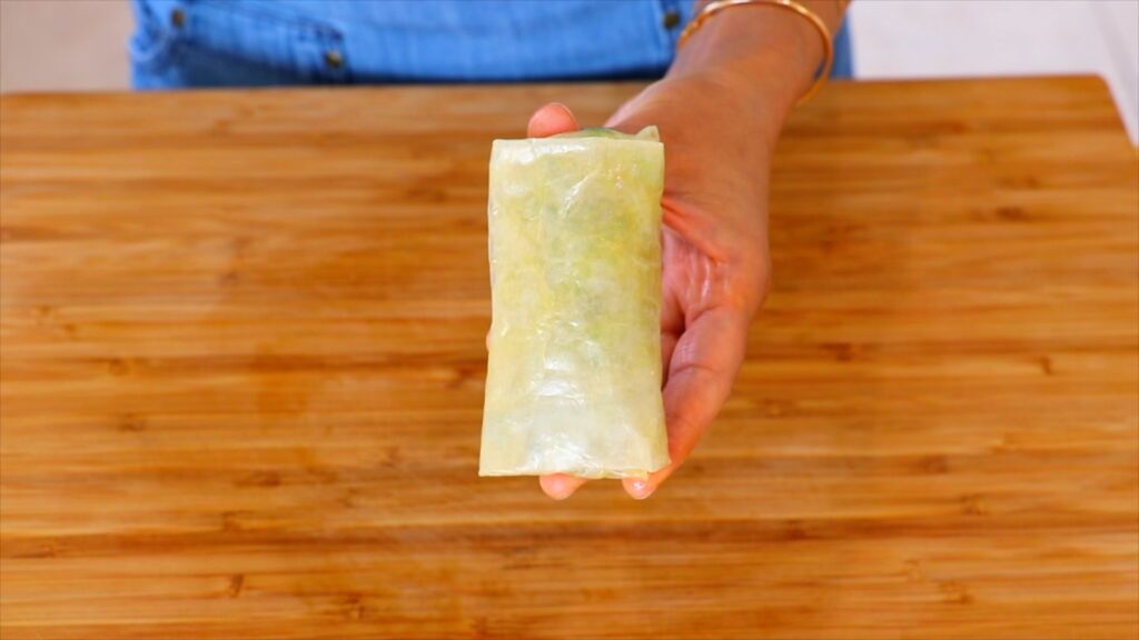 30-Min Rice Paper Shrimp Dumplings 6. Wrap