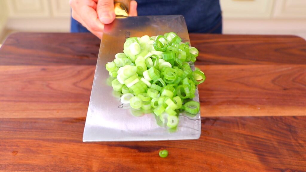 10-Min Chicken and Corn Egg Drop Soup 2. Scallions