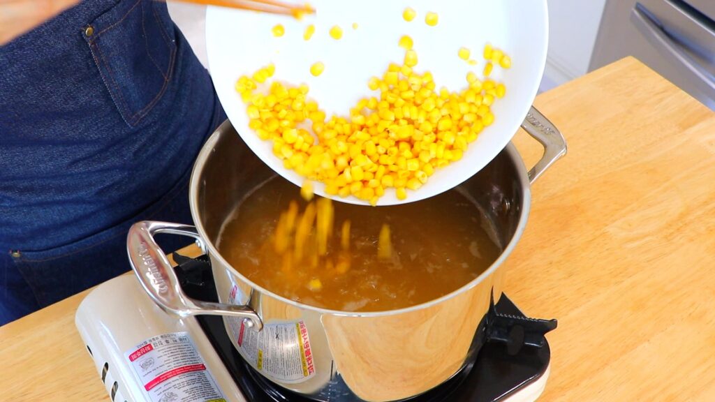 10-Min Chicken and Corn Egg Drop Soup 5. Corn