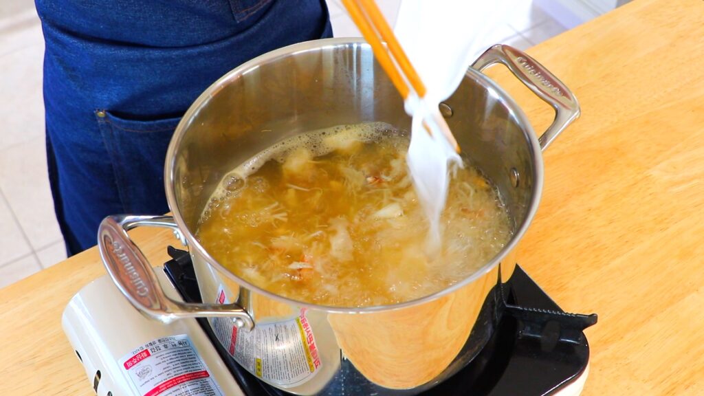 5-Min Crab Egg Drop Soup 3. Add the Cornstarch Slurry