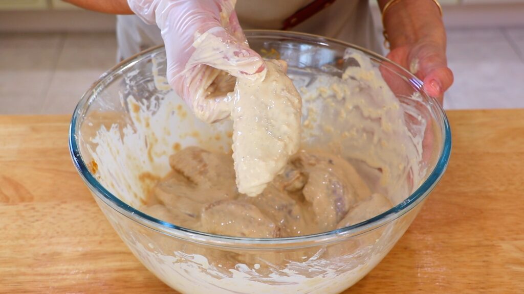 25-Min Salt and Pepper Fried Chicken Wings 7. Coat the Chicken