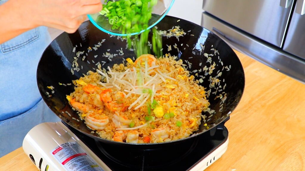 9-Min Shrimp Fried Rice 7. Return the Ingredients